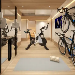 Lower deck interior gym - rendering