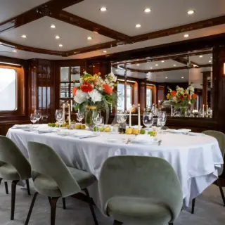 Formal dining table
