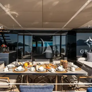 GRAYA - aft deck dining