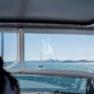 LIBERTE IV - Clears on the fly deck create a windbreak so guests can still enjoy the view. 