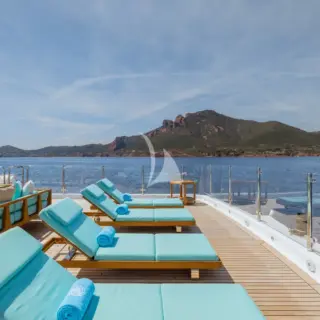 Sun deck lounging