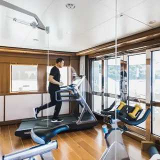 Fully equipped gym on sun deck