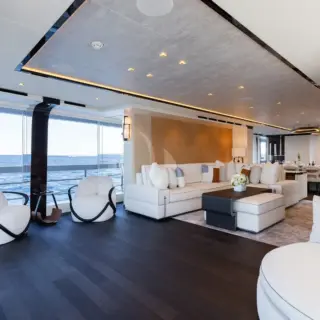 Stepping into the main deck salon