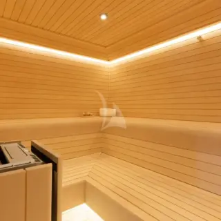 Sauna just off gym area