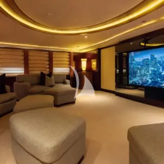 Cinema lounge on main deck