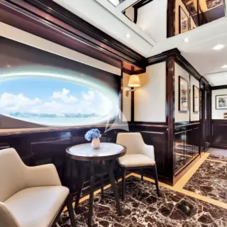 Main Deck Hallway to VIP Stateroom and Lounge