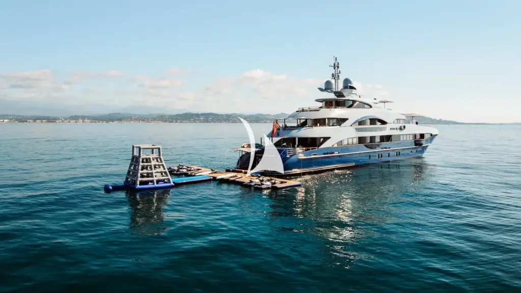 AFTER YOU - At anchor with waterpark and floating platform