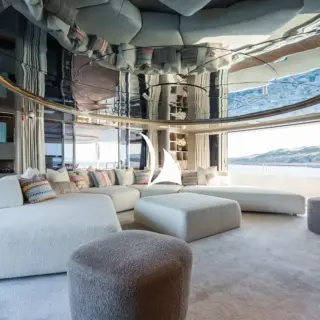 Upper saloon with two balconies