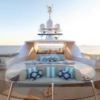 Sun deck lounging area