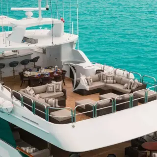 Sun Deck lounge aerial view, aft - Ocean Club