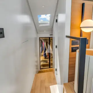 Stairs down to Ensuite Bath