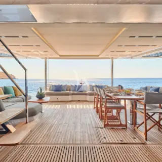 ALINA - Aft deck dining and seating area