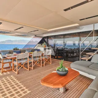 ALINA - Aft deck dining and seating area