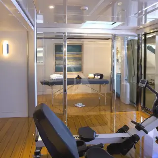 Sundeck center- gym with private massage room