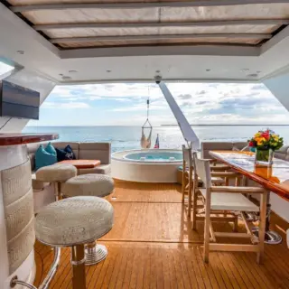 BRANDI WINE - Flybridge Looking Aft