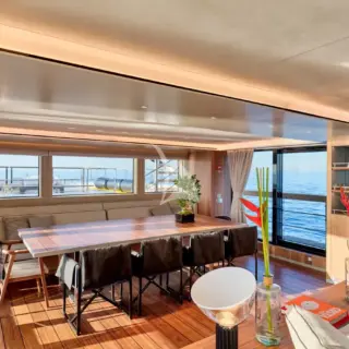 Main deck interior dining area