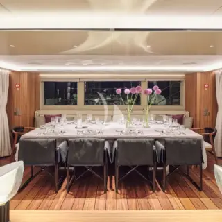 Main deck interior dining area