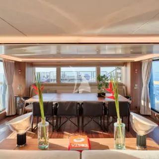 Main deck interior dining area