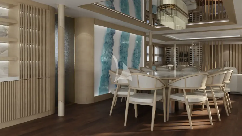 CASABLANCA - Rendering – Upper deck salon refit scheduled for winter 2026/2027