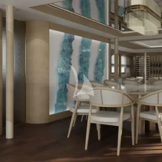 CASABLANCA - Rendering – Upper deck salon refit scheduled for winter 2026/2027