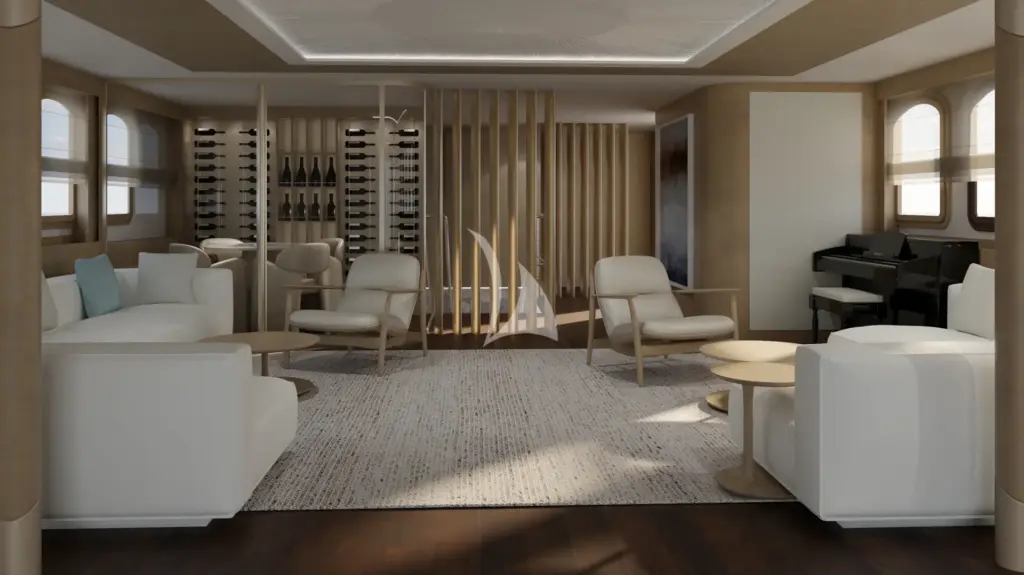 CASABLANCA - Rendering – Upper deck salon refit scheduled for winter 2026/2027