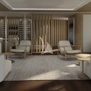 CASABLANCA - Rendering – Upper deck salon refit scheduled for winter 2026/2027