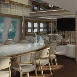 CASABLANCA - Rendering – Upper deck salon refit scheduled for winter 2026/2027