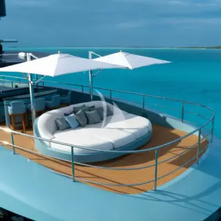 Fwd Sun Deck Lounging and Bar