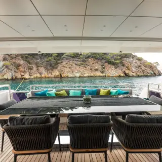ZEEMAR - aft deck dining