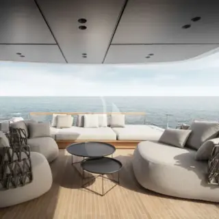 Flybridge seating area