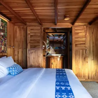 Master cabin super king size bed with luxurious bed linen options