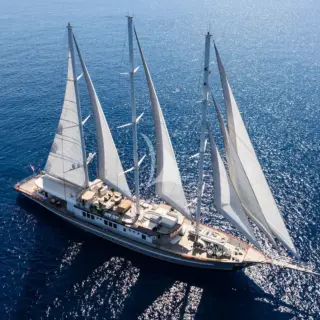 Aerial view underway