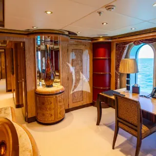 Master entrance and private office