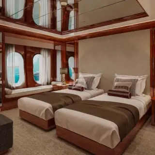 JOIA THE CROWN JEWEL - Main deck twin stateroom (rendering)