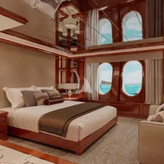 JOIA THE CROWN JEWEL - Main deck double stateroom (rendering)