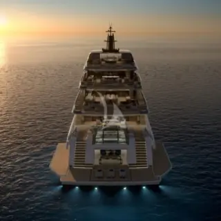 SILVER FOX (YET) - Aft aerial view