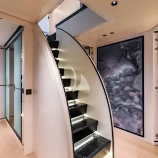 Stairs to the lower deck