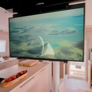 TV in the saloon + galley