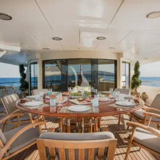 Upper deck dining area