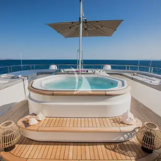 Sun deck jacuzzi