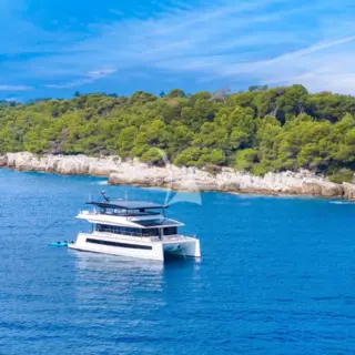 SILENT GRACE at anchor