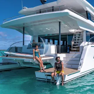 Raised swim platform