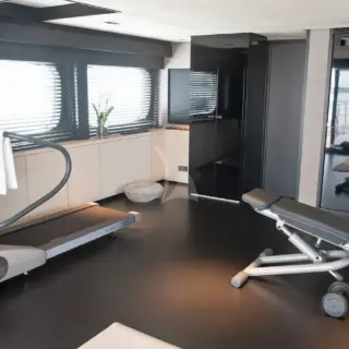 Sky Lounge configured as gym