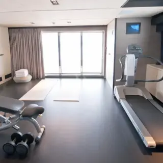 Sky Lounge configured as gym
