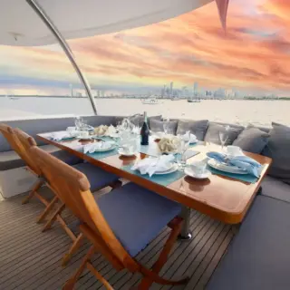 Aft deck dining