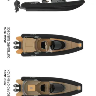 DANLOU - Sacs Strider 11 Openback with 2 x 400hp v10 Full Option with Hardtop