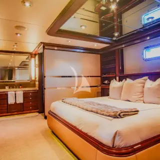Lower Deck Port Aft Stateroom with King bed 