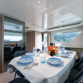 Dining to fore of main deck