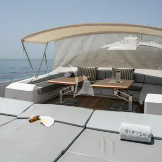 Lounge area on Flybridge