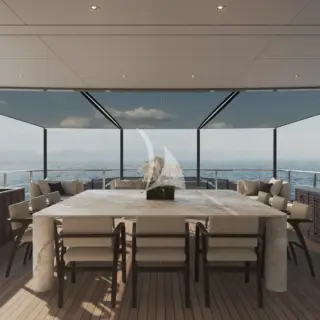 Upper deck dining area